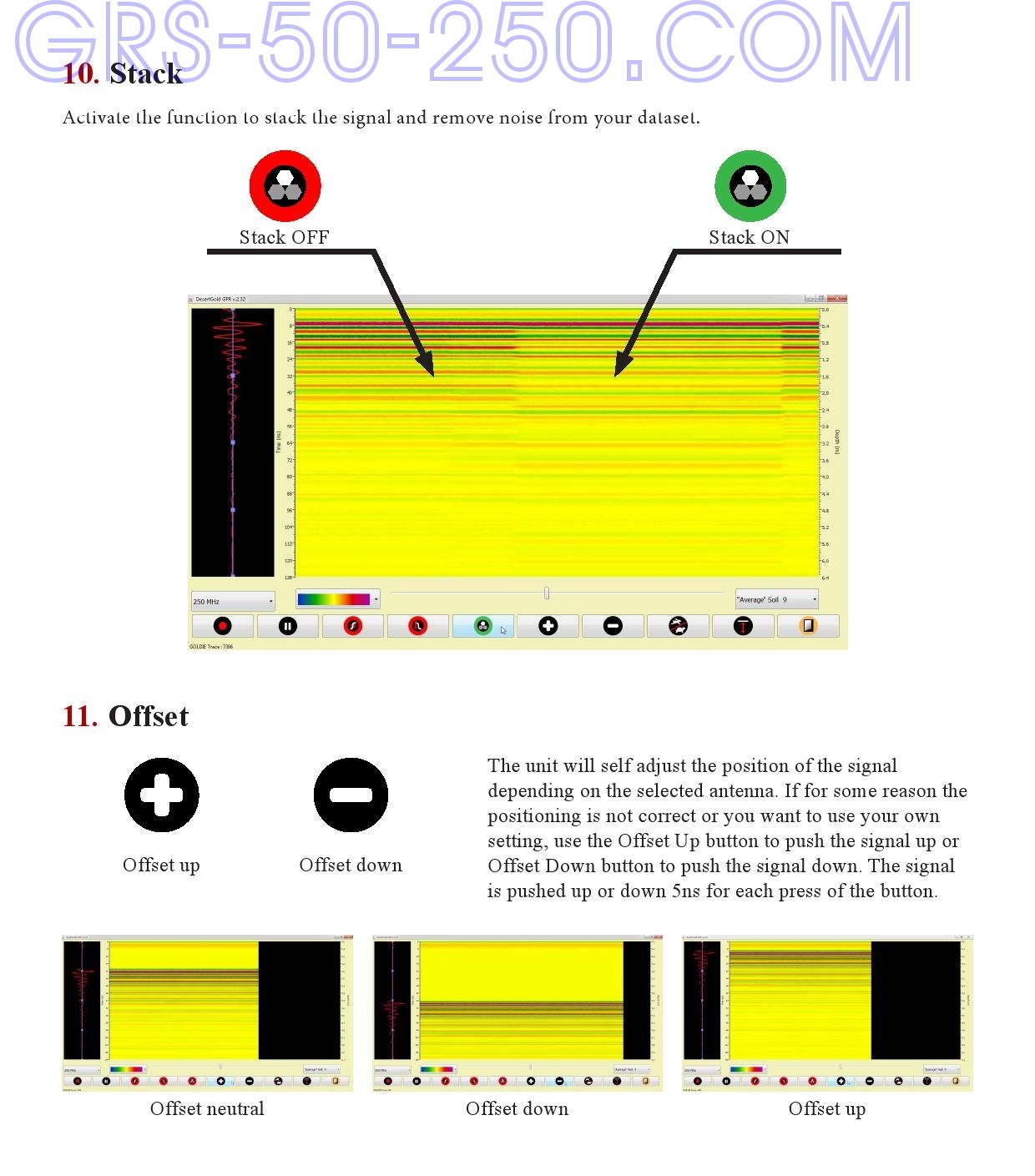 instructions ground penetrating radar GRS-50-250